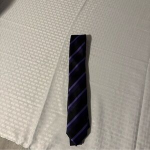 Alfani Black and Purple Diagonal Striped Tie